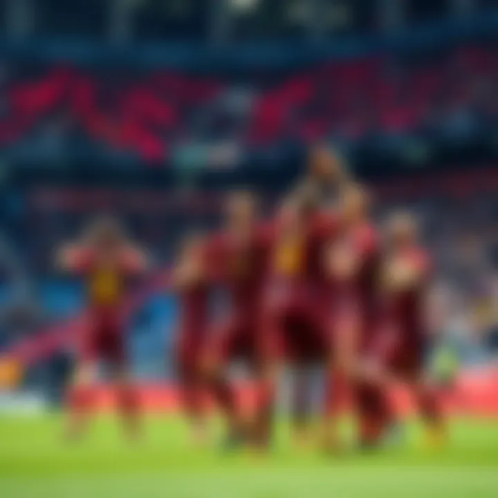 Bologna players celebrating a win while fans look puzzled in the stadium amidst reports of conflicting outcomes.