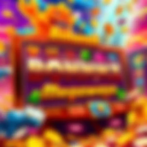 A vibrant depiction of the Bonanza Megaways slot game with spinning reels and colorful symbols, showcasing multiple winning combinations.