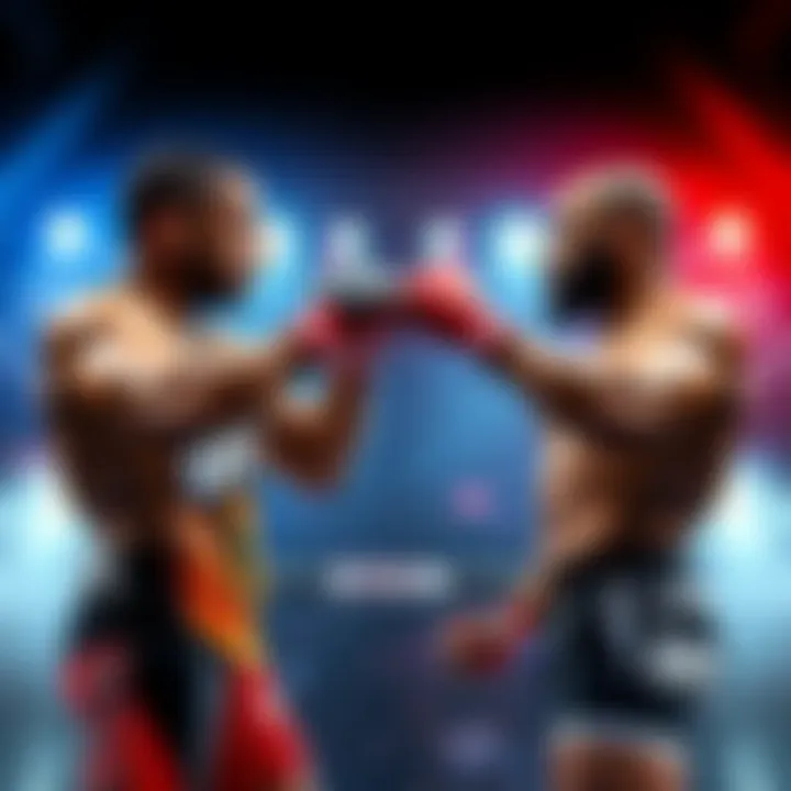 Gabriel Bonfim facing Randy Brown in a UFC fight prediction scene, showcasing their fighting stances