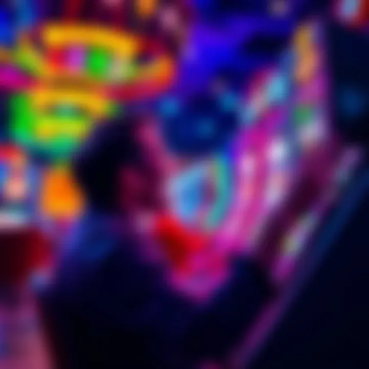 A player excitedly watching the screen while playing Bonus Keno 2 Juicer, with colorful graphics and numbers displayed.