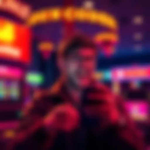 A person excitedly checking their phone for the latest bonus codes and promotions related to gambling.