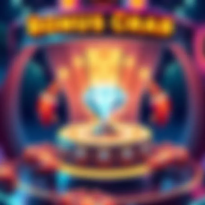 A colorful illustration of the Bonus Crab game showing a diamond in the rotating stage, with crabs and gameplay elements around.