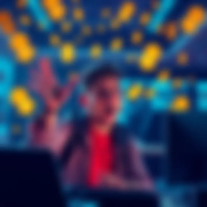 Bonus Drop Codes A person excitedly sharing bonus drop codes on a forum, surrounded by gold rank symbols and currency icons.