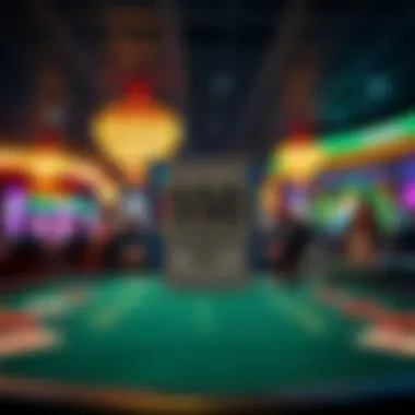 Borgata Casino Table A table at Borgata Casino showing a $50 minimum bet sign, with players watching in concern.