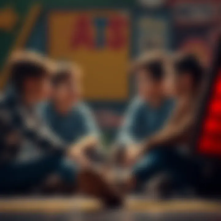 A group of boys sitting together, discussing their thoughts on life and friendship.