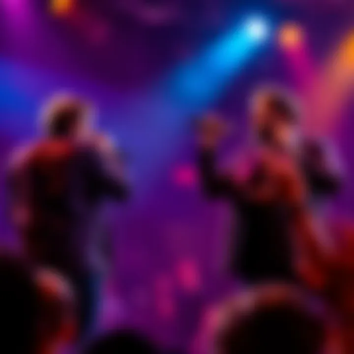 Brandin and Moody Performing Live Brandin and Moody on stage during a live performance, engaging with the audience and showing their energy