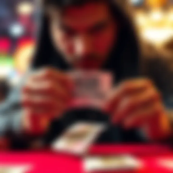 Individual tearing up a gambling ticket symbolizing the fight against addiction and gaining control