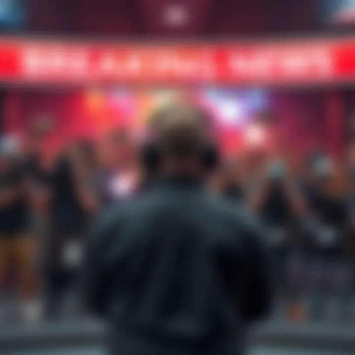 A news reporter stands in front of a crowd with cameras flashing, signaling a significant event happening again today.
