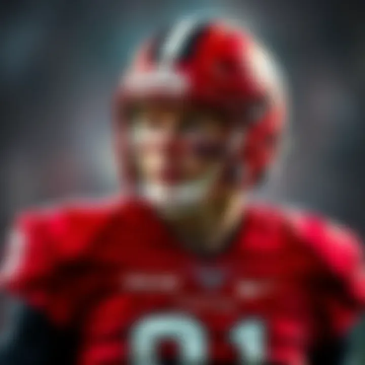 Brendan Sorsby, Texas Tech quarterback, in football uniform looking thoughtful, symbolizing his journey through gambling addiction treatment.