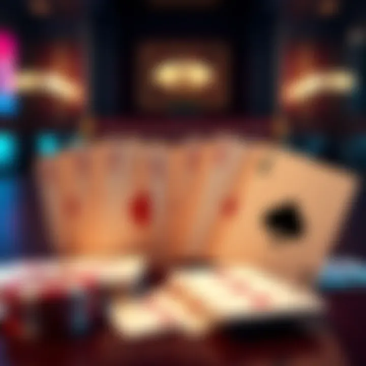 Bridge and Poker Size Playing Cards A comparison of bridge size and poker size playing cards laid out on a table, showcasing their differences in dimensions.