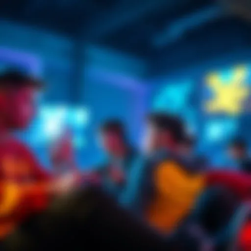 A group of British gamers enjoying Rainbet on their devices, showcasing engagement with the platform despite restrictions.