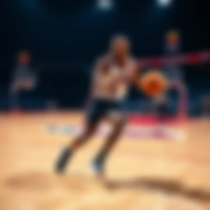 Bronny James dribbling the basketball during warm-ups before the game