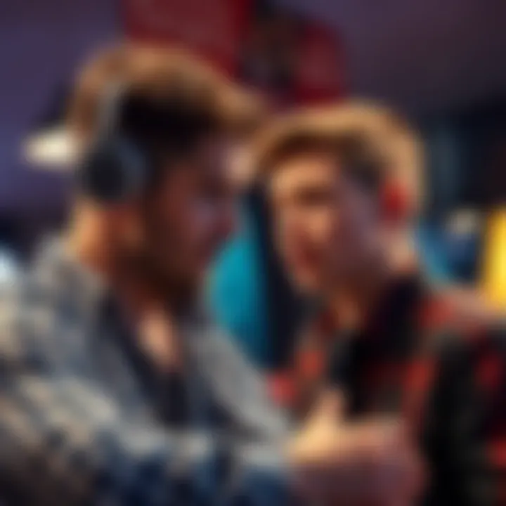 A concerned young man talks to his teenage brother about gambling issues, reflecting family tension and concern for his future.