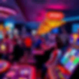People enjoying Bubble Craps at MGM National Harbor, with vibrant lights and lively atmosphere