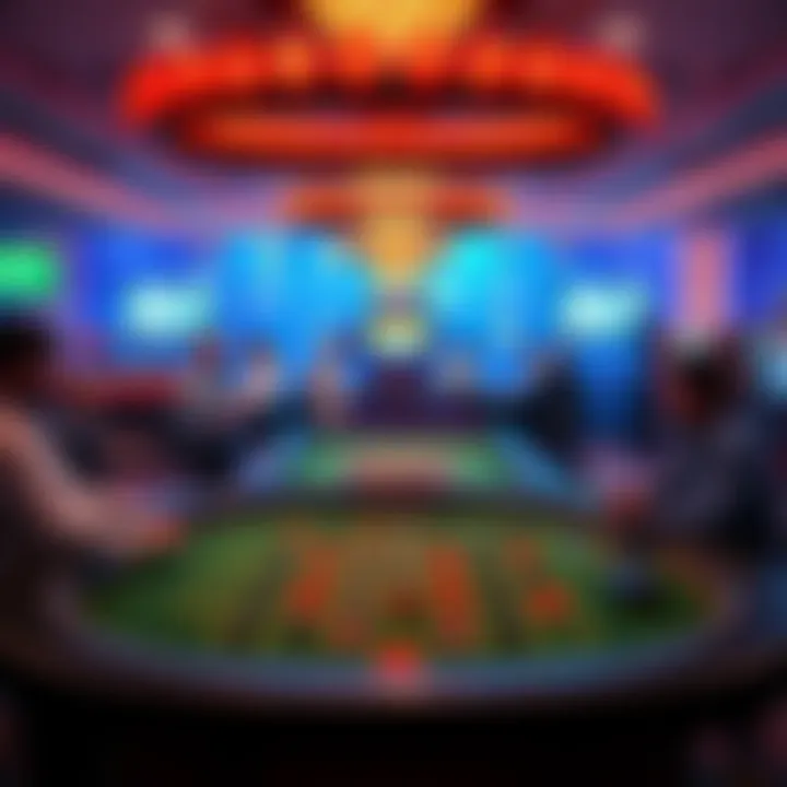 A view of a Bubble Craps table with players placing bets and the dealer overseeing the game.