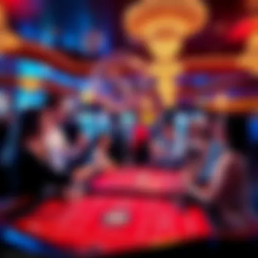 Group of people playing Bubble Craps at Ballys Chicago Casino, celebrating a win