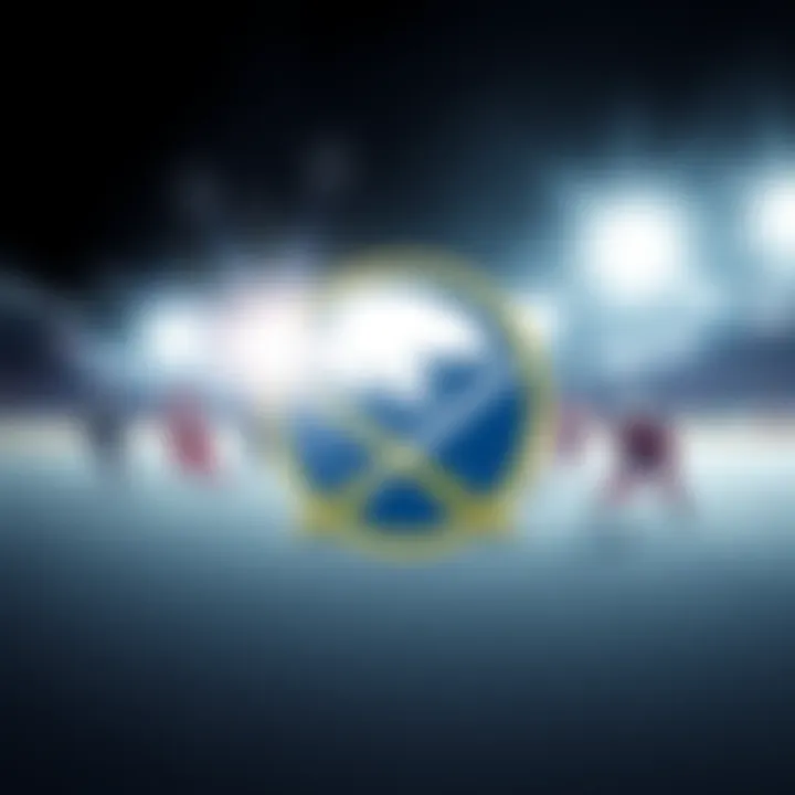 Buffalo Sabres logo and lineup of underdog NHL teams on a sports betting graphic