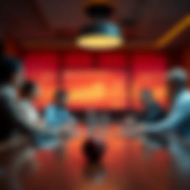 Team discussing geoblocking challenges in the iGaming market at a conference table