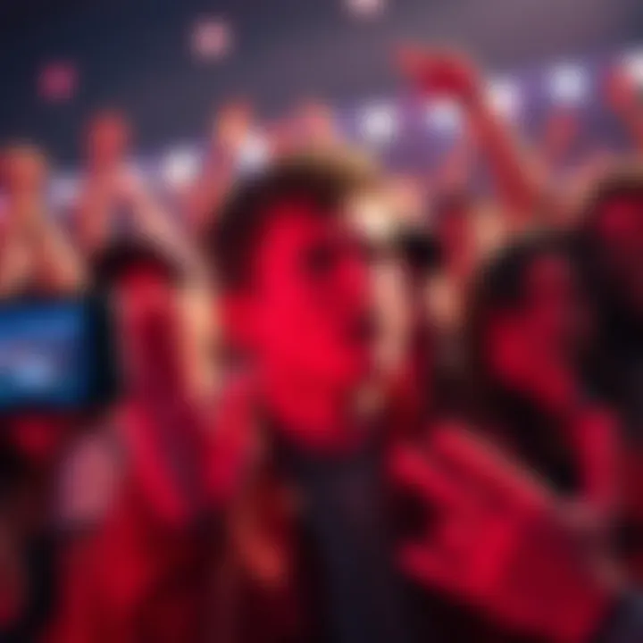 Cade in the spotlight with fans reacting Cade surrounded by fans showing mixed reactions, capturing the excitement and drama of the moment