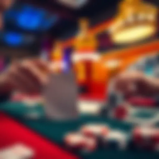 Players expressing concerns over blackjack rules at Caesars online casino, with cards and chips shown.