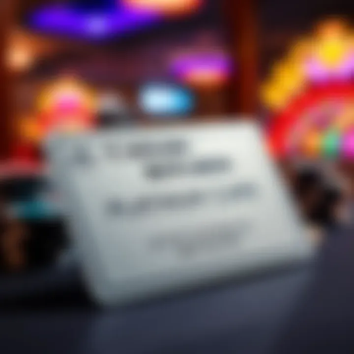 A close-up of a Caesars Rewards Platinum card on a table with casino chips in the background.