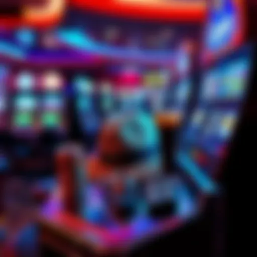 A slot machine at Caesars Casino with a hat and drink placed on it, indicating it's reserved