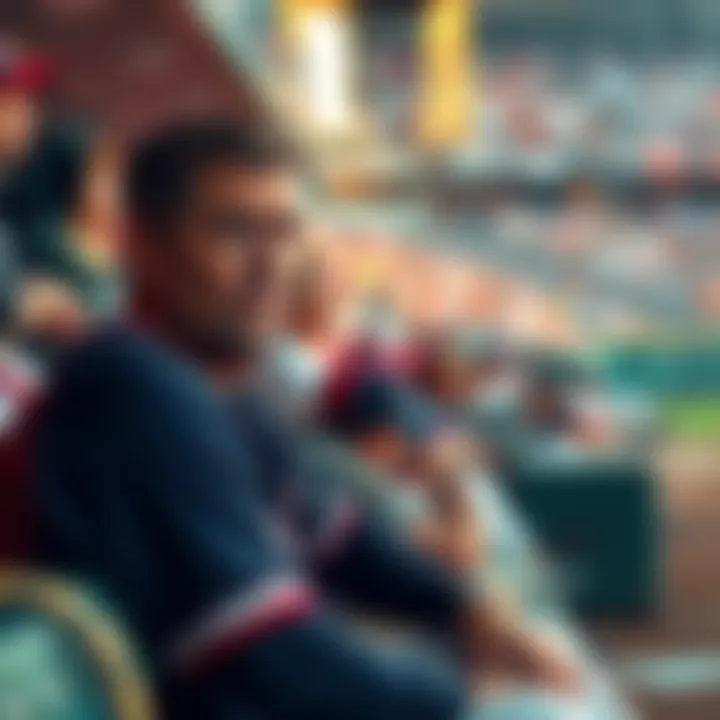 Cal Raleigh sitting in the dugout with a frustrated expression during a game, fans reacting in the background