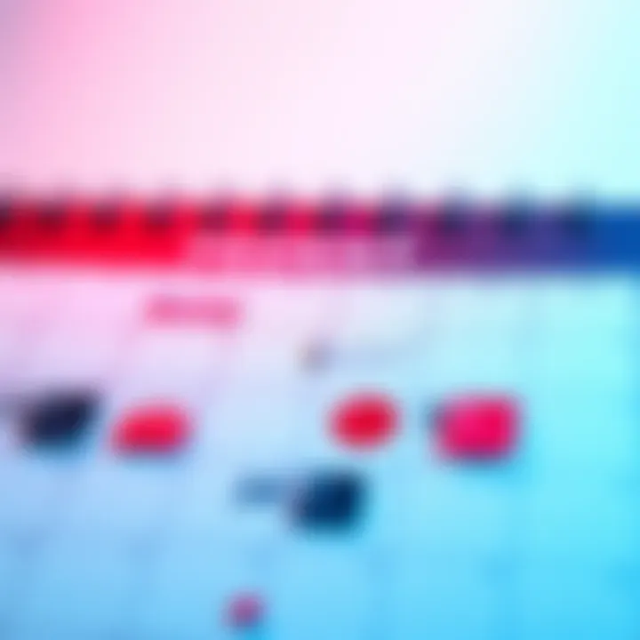 A calendar page showing events scheduled for the 23rd, marked with icons and highlights.