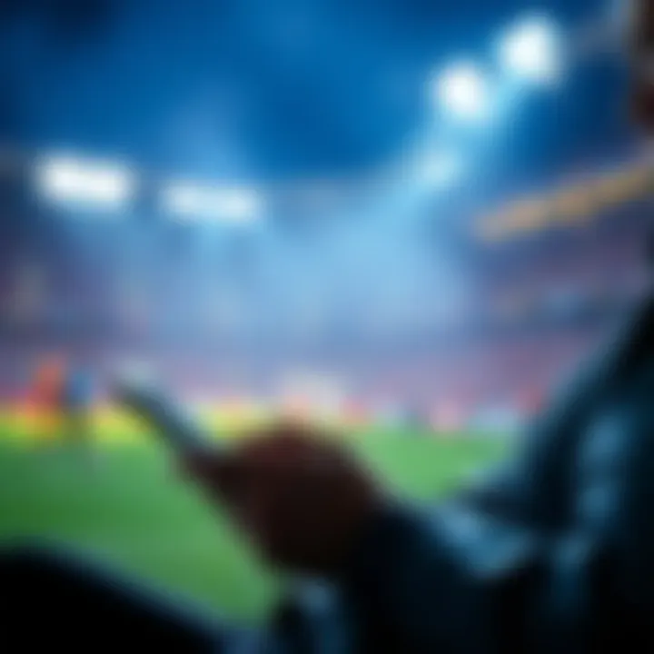 A person analyzing sports picks on a smartphone, focused on maximizing free betting opportunities