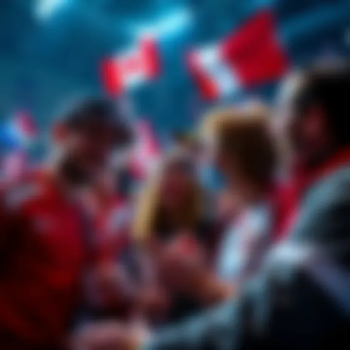 Fans excitedly discussing predictions for the upcoming Canada vs France soccer match