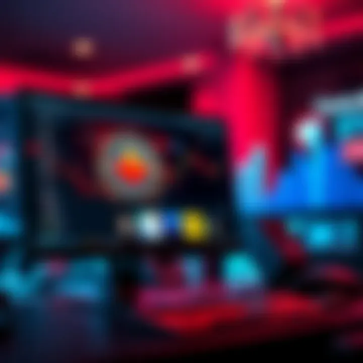 Canadian gambling sites review A desktop computer screen showing popular Canadian betting sites and a graphic of cryptocurrency symbols