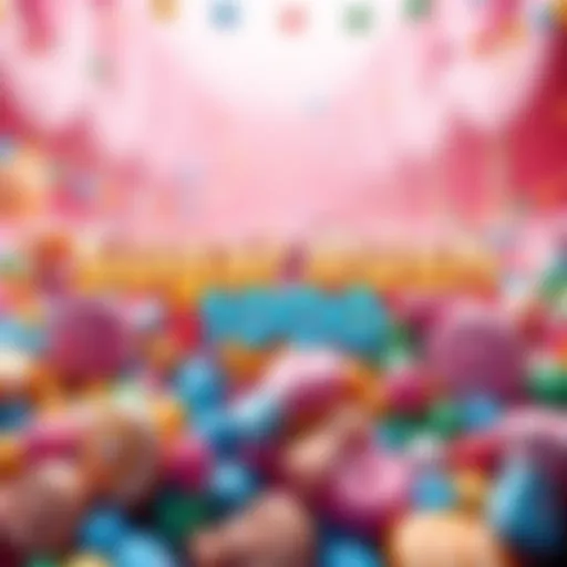 A vibrant scene filled with various candies and sweets representing the Sugar Rush 1000 game