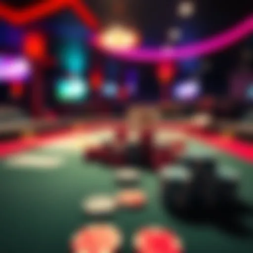 A poker table in a Tampa card room showing poker chips and cards, highlighting the rake structure