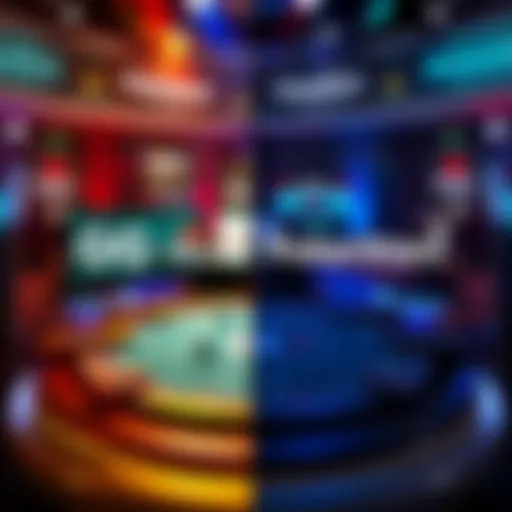 A side-by-side comparison of GG and PokerStars cash game interfaces, showcasing their features and player experience
