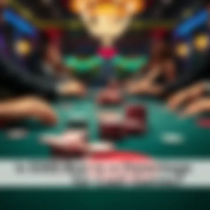 Cash Game Table with Chips A cash game poker table showing $300 and $500 chips with players engaged in the game.