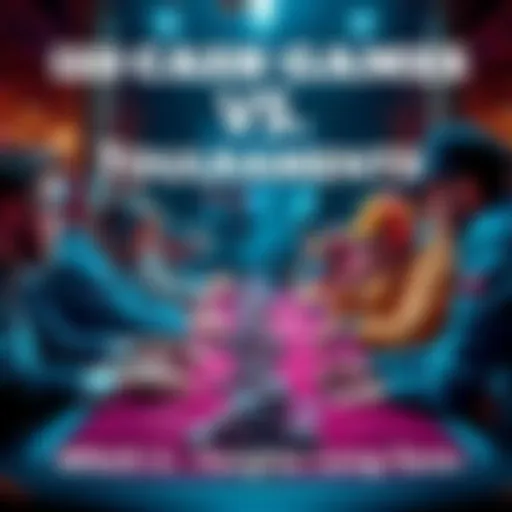 A graphic showing players engaged in cash games and tournaments, highlighting the different strategies and skills needed for each format.