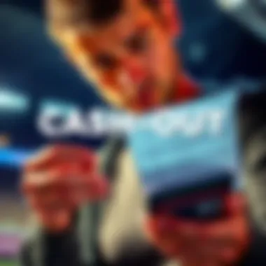 Cash Out Decision A person contemplating a cash-out bet offer, looking at a betting slip and calculator