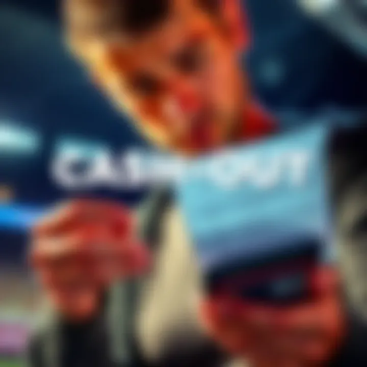 Cash Out Decision A person contemplating a cash-out bet offer, looking at a betting slip and calculator