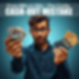 A person looking worried while holding a calculator and money, symbolizing financial loss from early cash-out decision