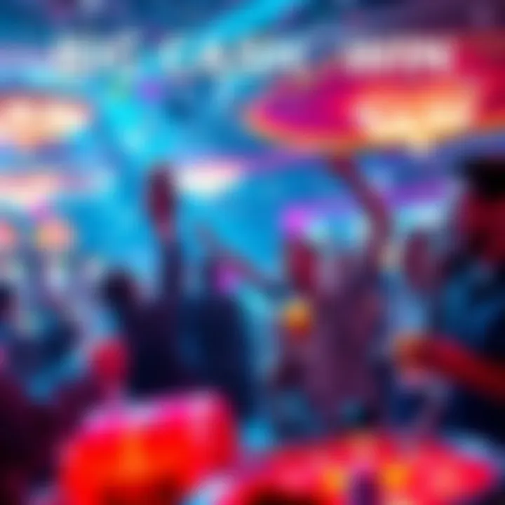 People celebrating a big cash out win at a casino with confetti and drinks in hand