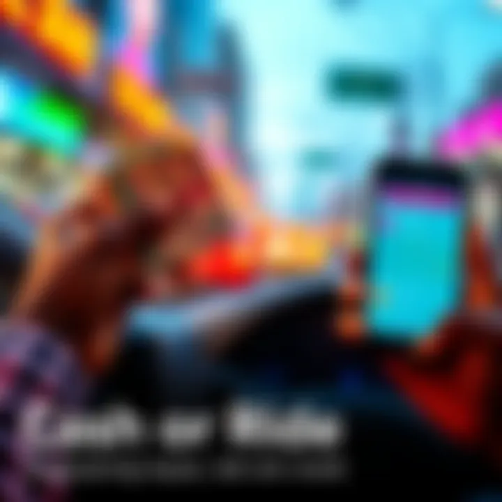 A person holding cash in one hand and a smartphone displaying a ride-sharing app in the other, reflecting choices in transportation in Colombia and Ghana.