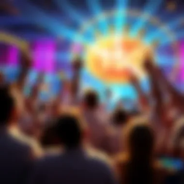 People celebrating after winning cash prizes at a gaming event