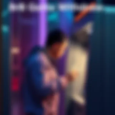 Individual using an ATM to take out cash