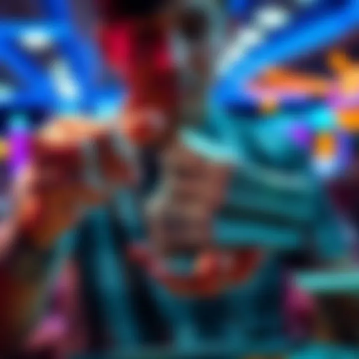 A person weighing cash in hand against a stack of bills symbolizing potential winnings, contemplating their next move.