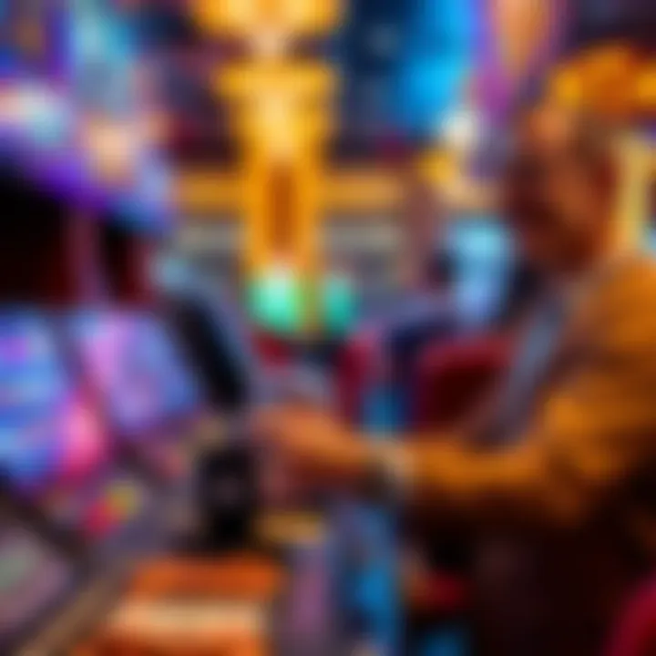 A person at a casino cashing in chips at the cashier's desk with a smile after winning.