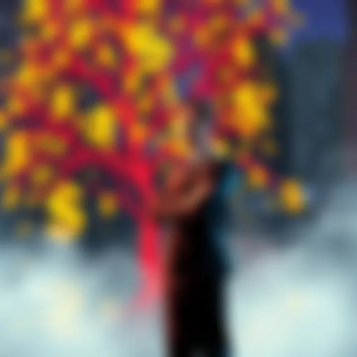 A person standing in front of a decision tree with dollar signs, weighing options with a thoughtful expression