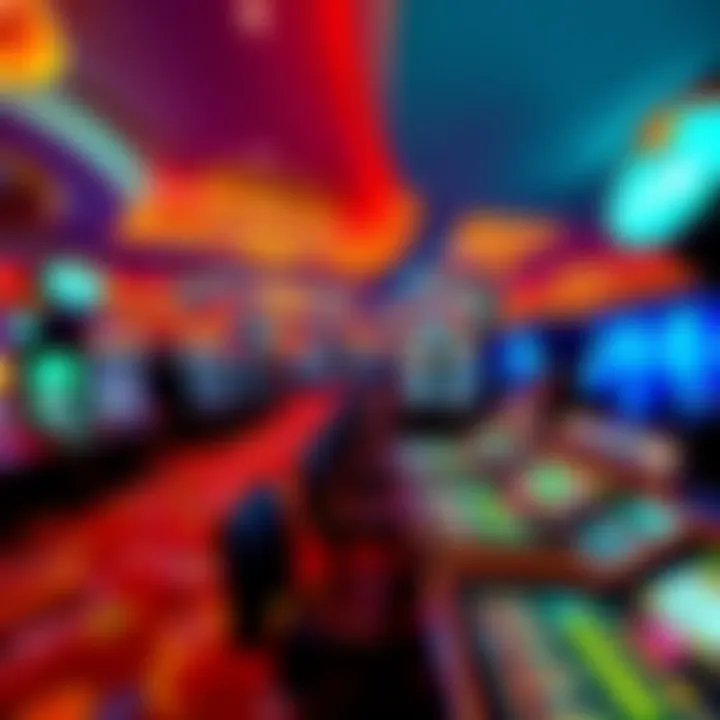 View of the vibrant casino floor at Atlantis Bahamas, showcasing gaming tables and slot machines.