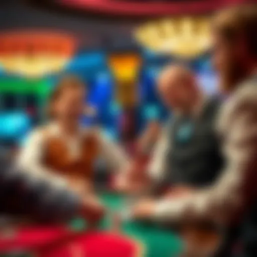 A casino dealer smiling as they receive a tip from a player at a card table