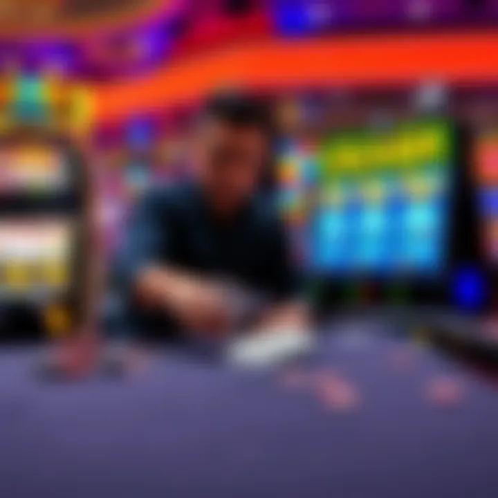 Casino Games A dealer dealing cards for blackjack with chips on the table, alongside a plinko board and crash game display in a lively casino environment.