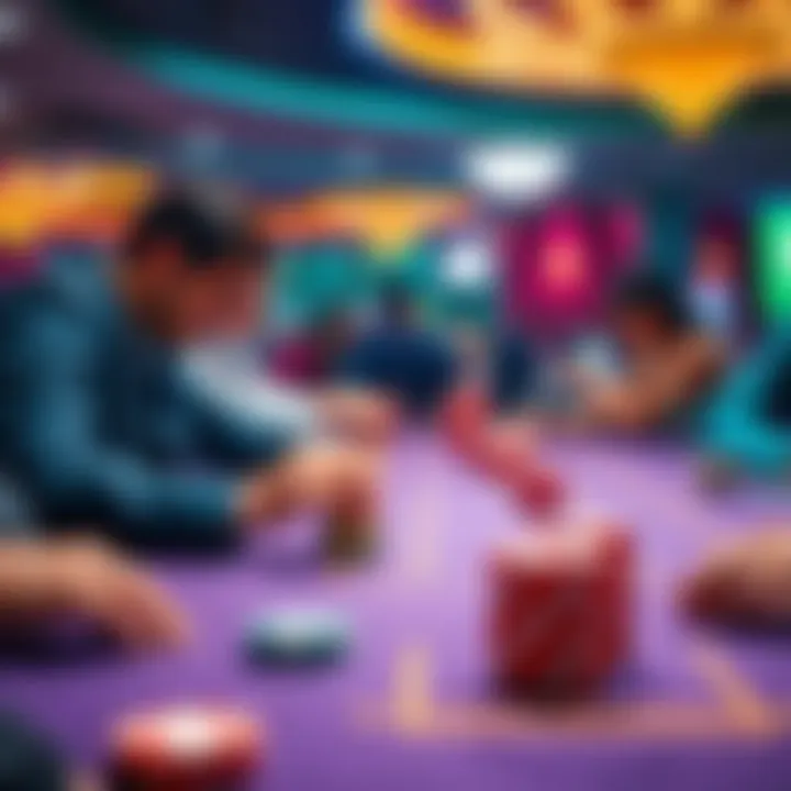 Players reducing their chip stacks at Casino M8trix while changing tables